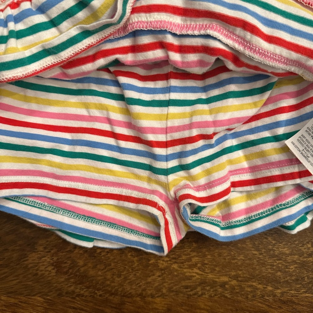 Mini Boden Kids Colorful Ruffle Striped Skirt - Picture 2 of 4